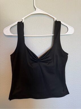 Amazon Black Women's Tank Top with V-Neck Gather
